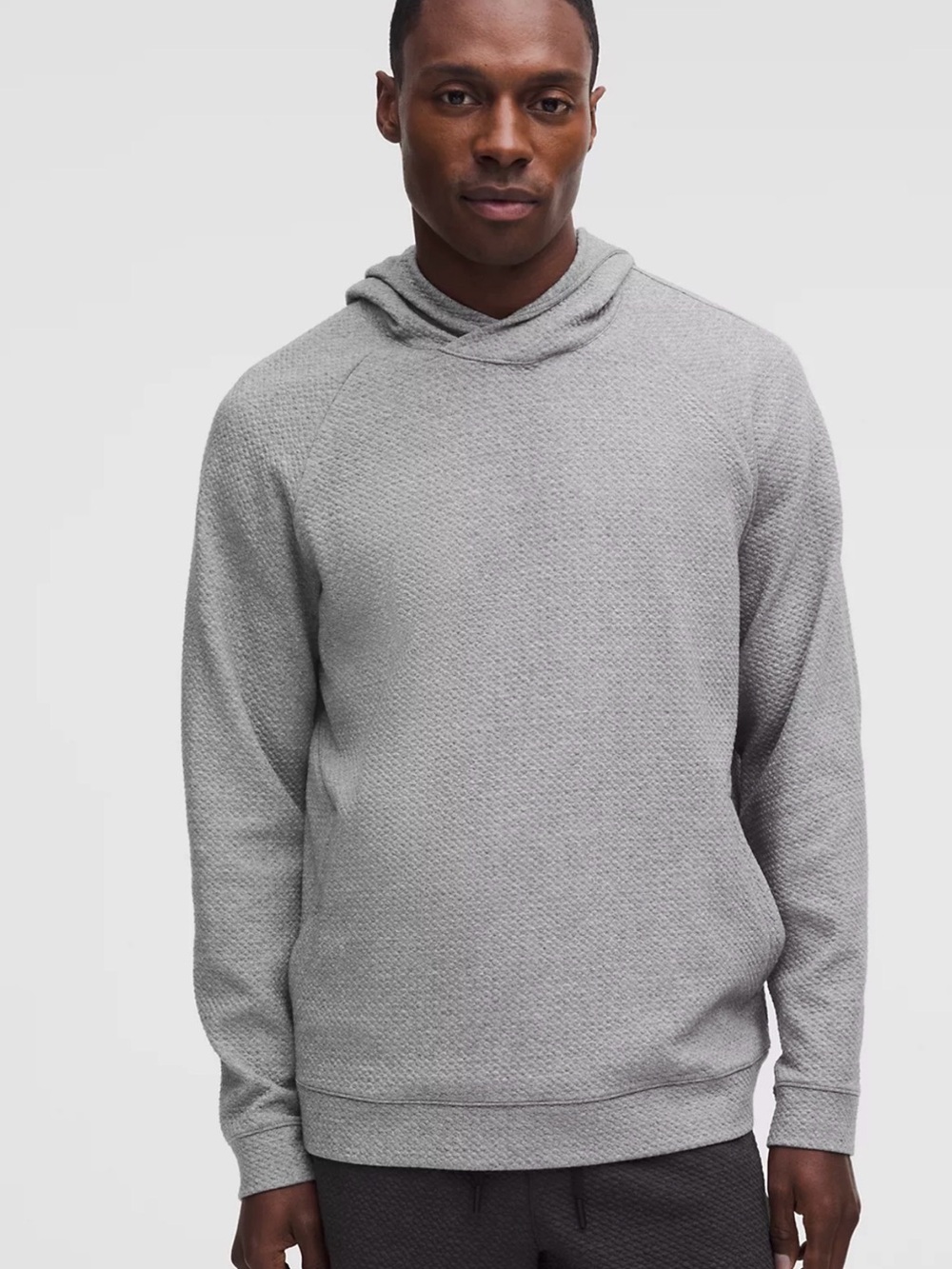 lululemon athletica Men's Heather Gray Woven Hooded Pullover